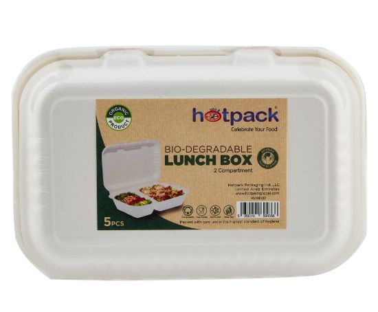 Picture of BIODEGRADABLE LUNCH BOx 2 DIVIDER-500PCS