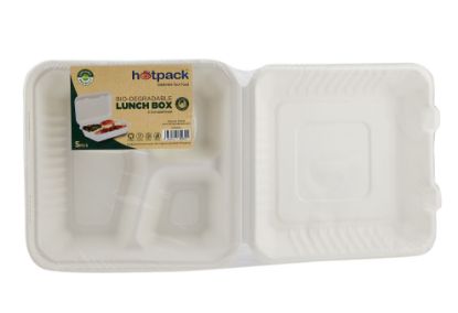 Picture of BIO PAPER LUNCH B32 BOx 3 DIVIDER 9"-200