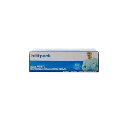 Picture of HOTPACK-BLUE VINYL GLOVES L-100PC X10PKT