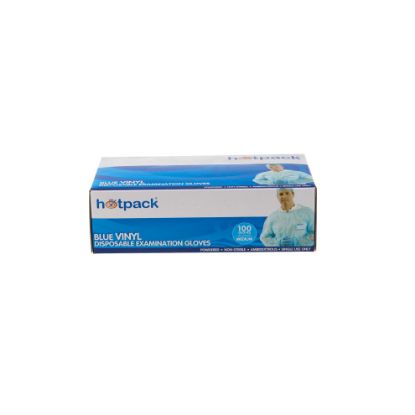 Picture of HOTPACK-BLUE VINYL GLOVES M-100PC X10PKT