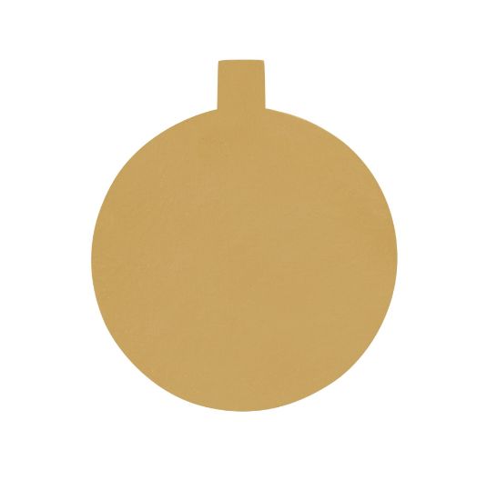 Picture of CAKE BOARD ROUND GOLD 10CM W/HANDLE-100P