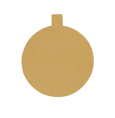 Picture of CAKE BOARD ROUND GOLD 12CM W/HANDLE-100P