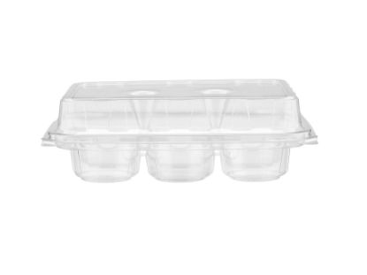 Picture of PET MUFFIN TRAY CLEAR 6 COMPARTMENT-250P