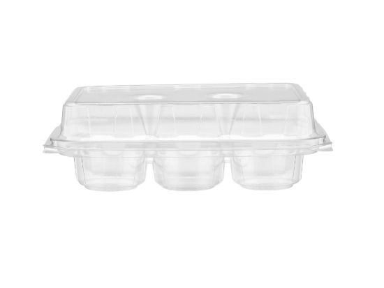 Picture of PET MUFFIN TRAY CLEAR 6 COMPARTMENT-250P