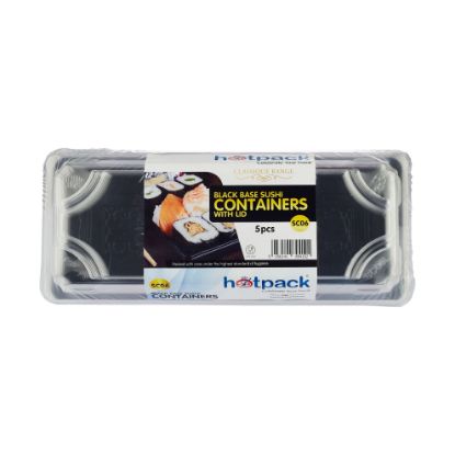 Picture of SC06B-HOTPAK-SUSHI CONTR BLK+LID-5PCX20P