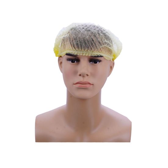 Picture of YELLOW NURSE(BOUFFANT-HAIRNET)CAP 10X100