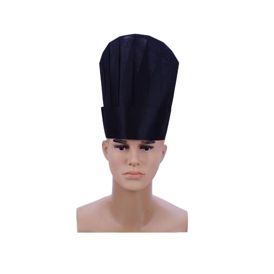 Picture of *BLACK* NON WOVEN CHEF HAT 10"-4PKT*50PC