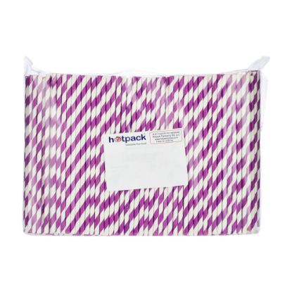 Picture of 6MM PAPER STRAW PURPLE 500X10 PKT