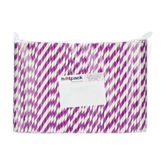 Picture of 6MM PAPER STRAW PURPLE 500X10 PKT