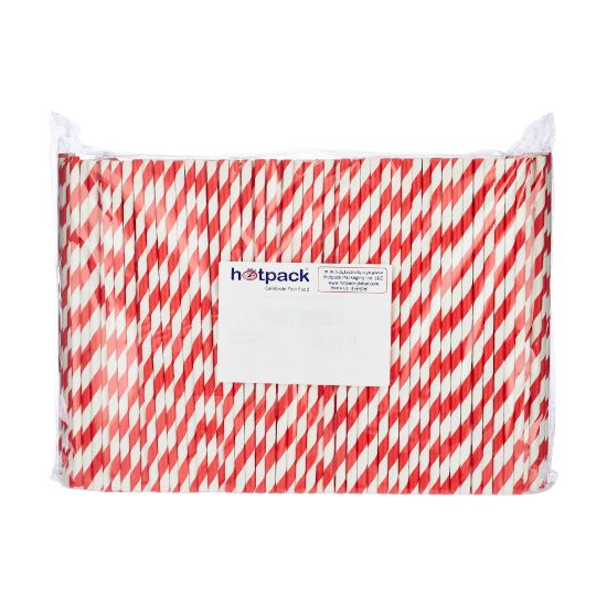 Picture of 6MM PAPER STRAW RED 500X10 PKT