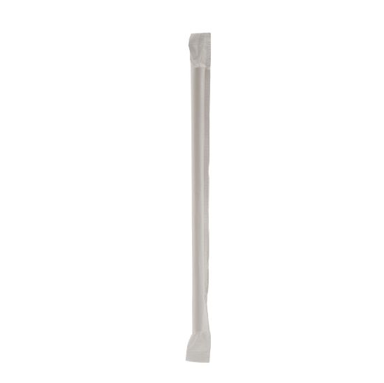 Picture of 8MM WHITE PAPER STRAW WITH WRAP 500X5PKT