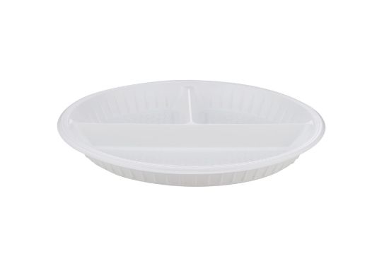 Picture of HOTPACK-3COMP.PLASTIC PLATE 10 25X20PKT