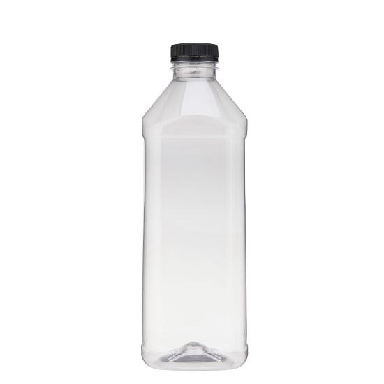 Picture of PLASTIC SQR BTL 1500ML + BLACK CAP- 50PC