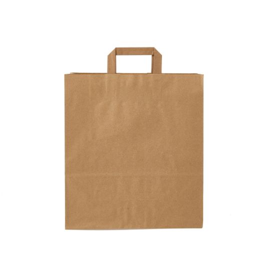 Picture of PAPER BAG BRWN FLT HNDL 32X12X35CM-250PC