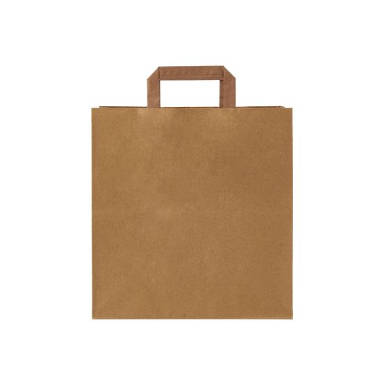 Picture of Kraft Brown Paper Bag FLAT HANDLE 34X18X33.5CM-250PCS