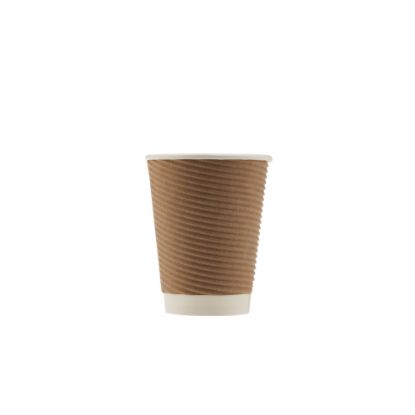 Picture of KRAFT/BROWN PAPER ROUND RIPPLE CUP 12OZ