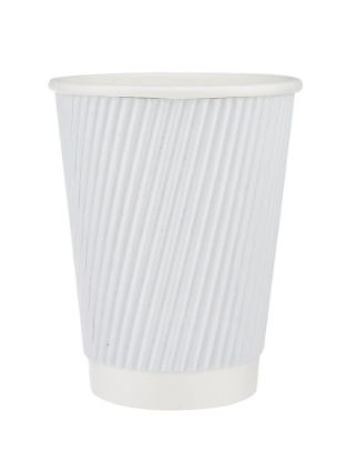 Picture of PAPER RIPPLE CUP 12OZ **WHITE**-500PCS