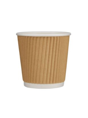 Picture of KRAFT PAPER RIPPLE WALL CUPS 4OZ-1X1000