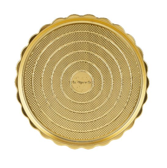 Picture of GOLD BASE ROUND CAKE CONTR.28CM+LID-50P