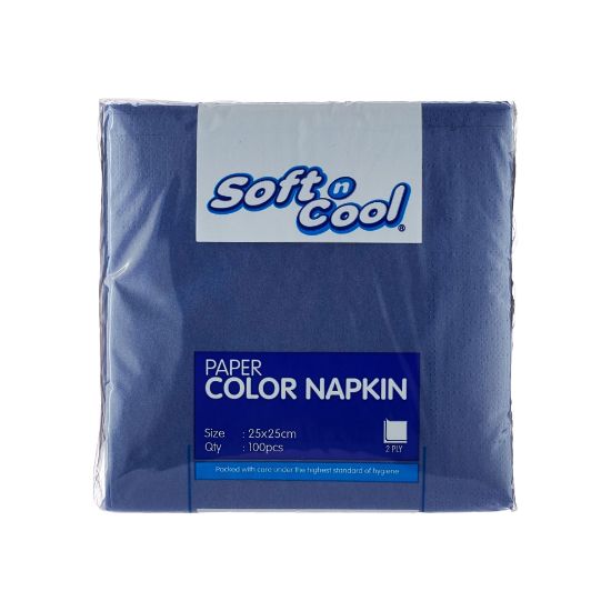 Picture of SOFT N COOL BLUE NAPKIN 25X25 100X24PKT