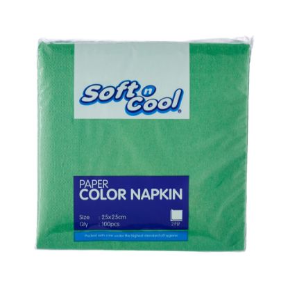 Picture of SOFT N COOL GREEN NAPKIN 25X25 100X24PKT