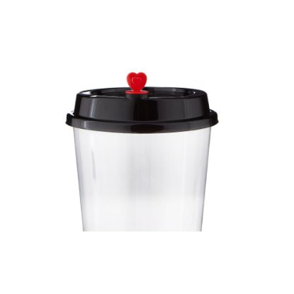 Picture of BLACK LID 4 U-SHAPE CUP-90MM+RED CLOSER