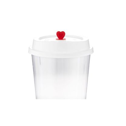 Picture of WHITE LID 4 U-SHAPE CUP-90MM-RED CLOSER