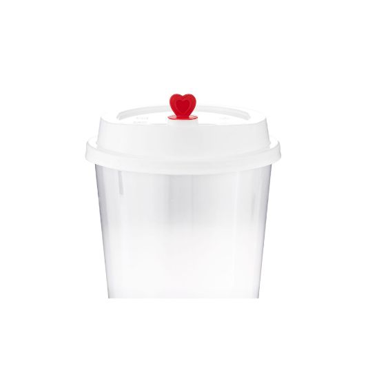 Picture of WHITE LID 4 U-SHAPE CUP-90MM-RED CLOSER