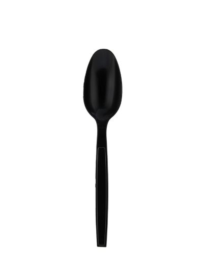 Picture of BLACK HD SPOON INDIVIDUALLY WRAP 500PCS