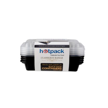 Picture of HOTPACK -BLACK CONTR+LID 28OZ 5PC*12PK