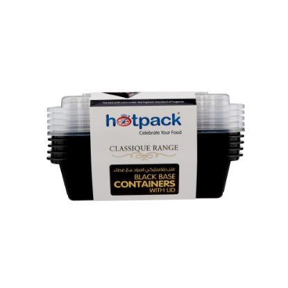 Picture of HOTPACK -BLACK CONTR+LID 38OZ 5PC*12PK