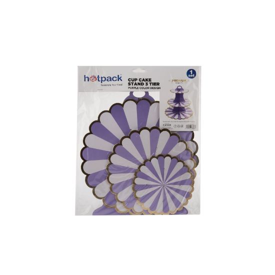 Picture of CUP CAKE STAND 3 TIER PURPLE COLOR-50SET