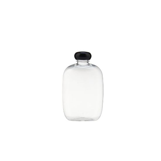 Picture of PLSTC ROUND BOTTLE 250ML BLK CAP10X24PKT