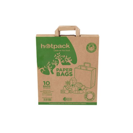 Picture of HP-PAPR BAG BRWN FLT HND 32X16X38CM-10PC