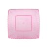 Picture of SQUARE FLOWER PLATE PINK 7.5 6PCS28PKT