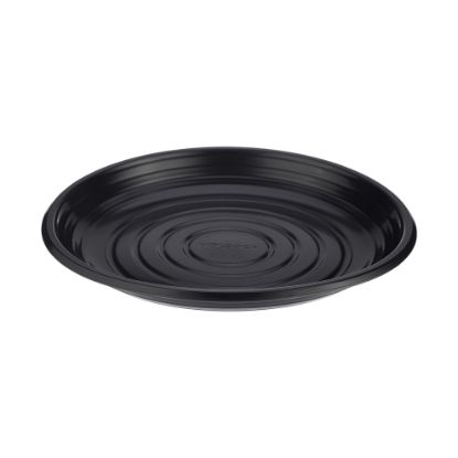 Picture of MICROWAVABLE PLASTIC PLATE BLACK 8"-250