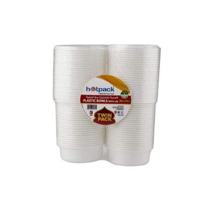 Picture of HOTPACK PLASTC BOWL+LID 225ML-2X25X12PKT