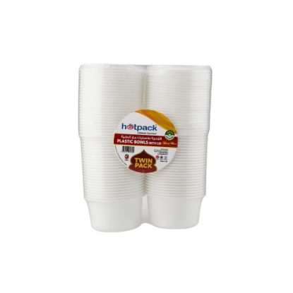 Picture of HOTPACK PLASTC BOWL+LID 400ML-2X25X12PKT