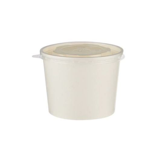 Picture of 32OZ WHITE PAPER SALAD BOWL- 30X12SLEEVE