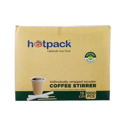 Picture of WRAPPED WOODEN STIRRER 19CM-5PKT X 1000P