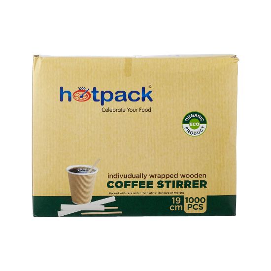 Picture of WRAPPED WOODEN STIRRER 19CM-5PKT X 1000P