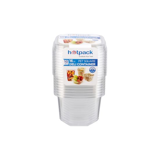 Picture of DELI CONTR SQR DCS16PET+LID-10PC/PKT