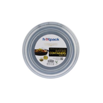 Picture of BBRO48 BLACK PP CONTAINER + PP LIDS-5PC