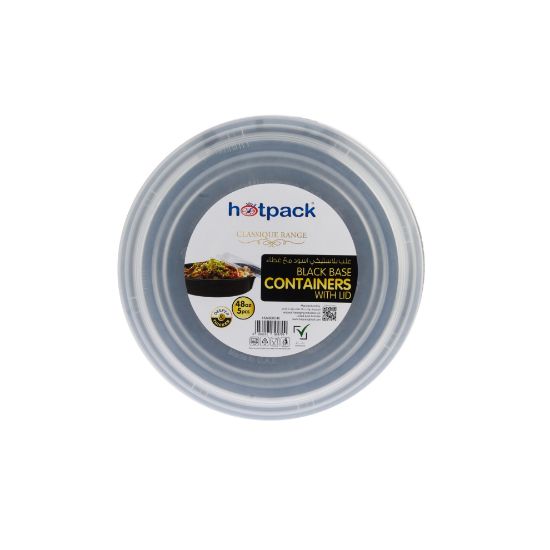 Picture of BBRO48 BLACK PP CONTAINER + PP LIDS-5PC