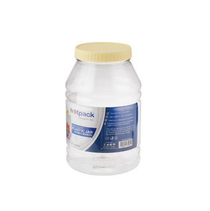 Picture of WIDE MOUTH PLSTC JAR RND 5000ML+LID 12PC
