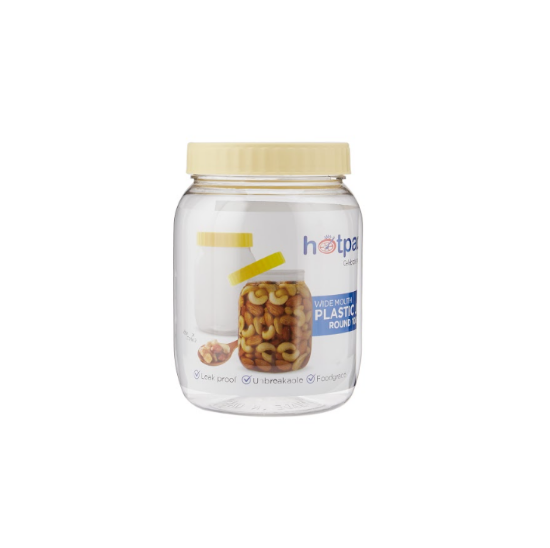 Picture of WIDE MOUTH PLSTC JAR RND 1000ML+LID 72PC