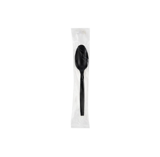 Picture of INDIVIDUAL WRAPPED MD SPOON BLACK 500PCS