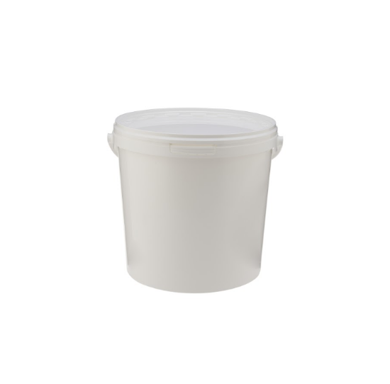 Picture of ROUND WHITE PLASTIC BUCKET+HANDLE 4 LTR
